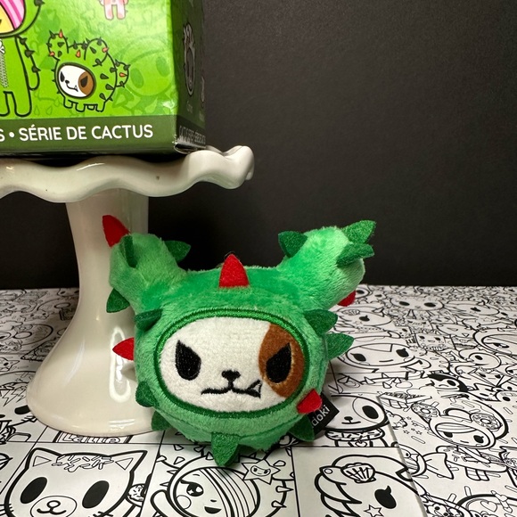 Tokidoki Green Cactus Plush Bag Charm/Key Chain - Picture 3 of 12